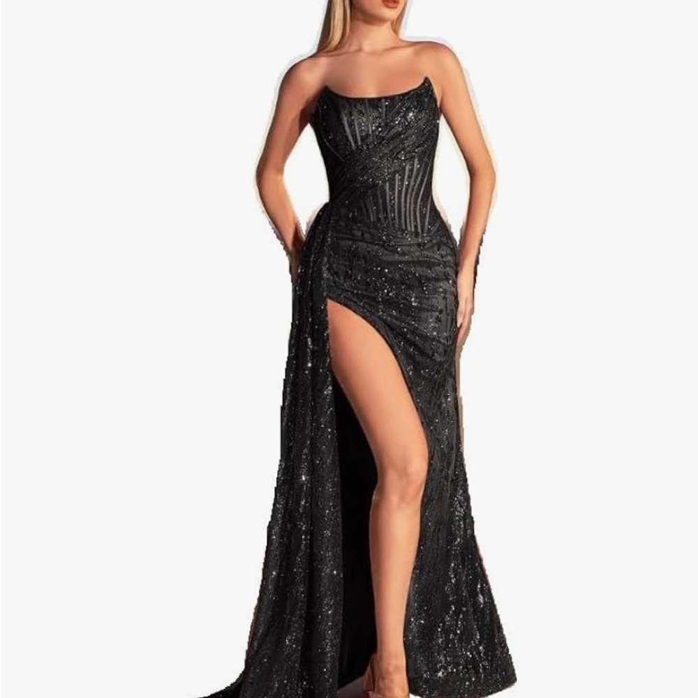 La Divine strapless fitted prom dress size 6